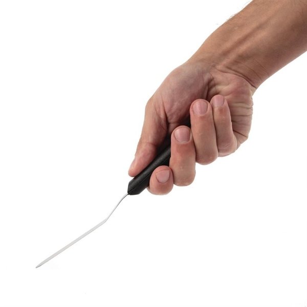 Paletmes gebogen RVS zwart | 10(l)cm