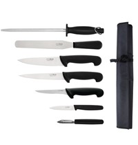 Hygiplas Messenset | RVS | Zwart | 7 Stuks | Incl. Foudraal 