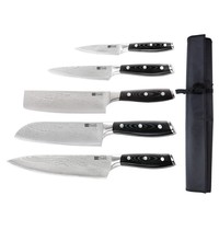 Vogue Messenset | TSUKI | RVS | Zwart | 5 Stuks | Incl. Foudraal 