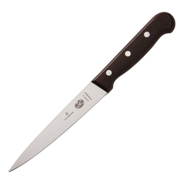 Fileermes RVS met houten heft | 15(l)cm