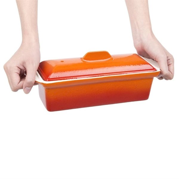 Paté/terrine vorm gietijzer oranje 1,3L | 340x105x110(h)mm