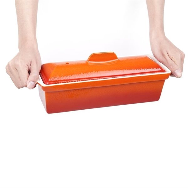 Paté/terrine vorm gietijzer oranje 1,7L | 340x105x120(h)mm