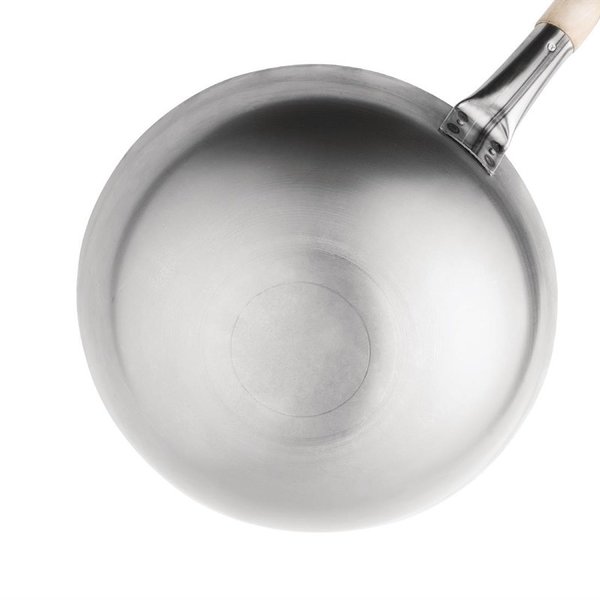 Wokpan staal met ronde bodem | 35,6(Ø)cm
