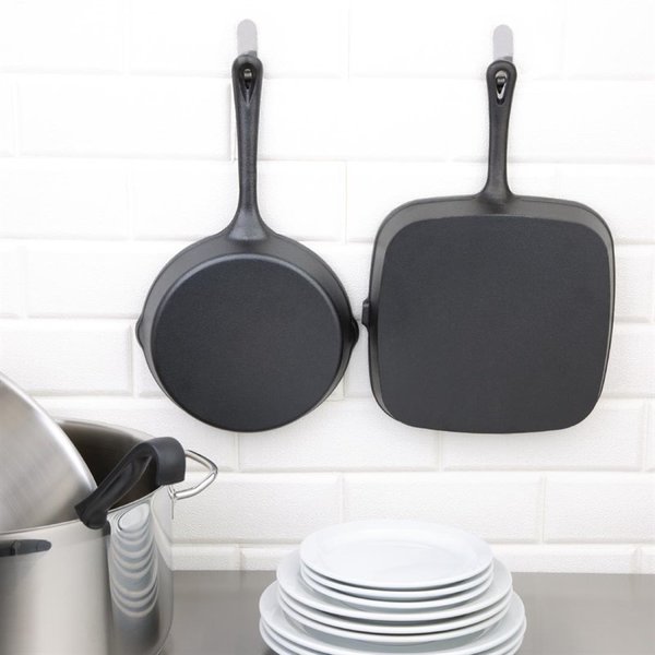 Pan vierkant geribbeld gietijzer 1,28L | 24,1(b)x24,1(d)cm