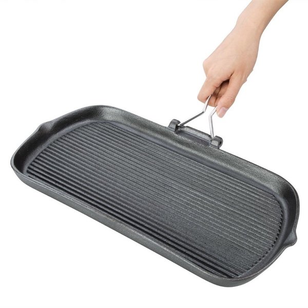 Grillpan gietijzer | 255x380x37(h)mm