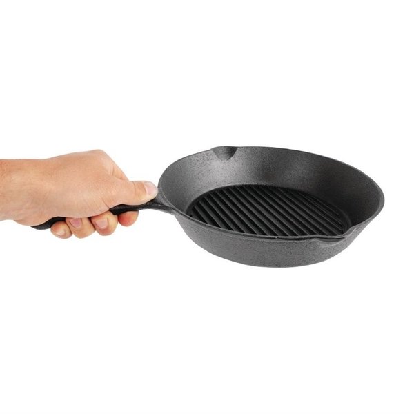 Grillpan | Gietijzer (Antiaanbaklaag) | Div. Warmtebronnen | Ø267mm