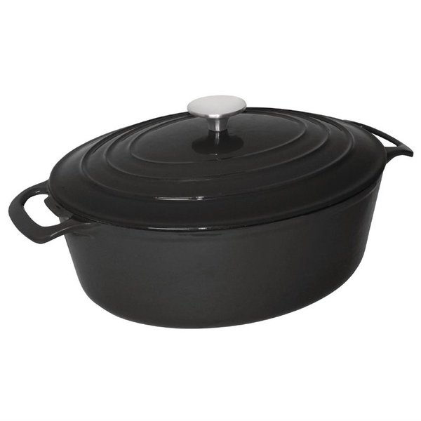 Braadpan ovaal zwart 6L | 230x305x125(h)mm