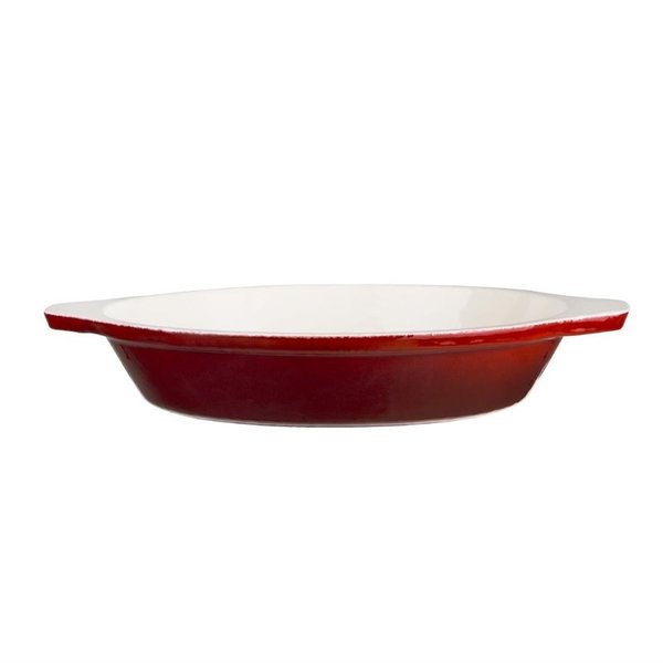 Gratineerschaal rond rood gietijzer 0,4L | 15(Ø)x3(h)cm