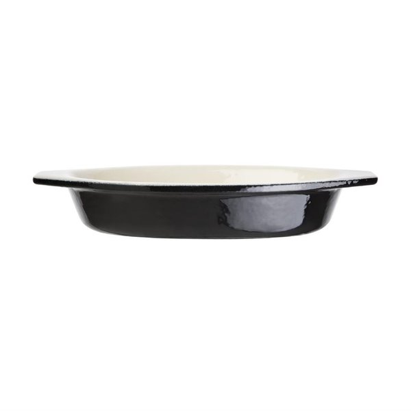 Gratineerschaal gietijzer ovaal zwart 0,65L | 140x195x40(h)mm