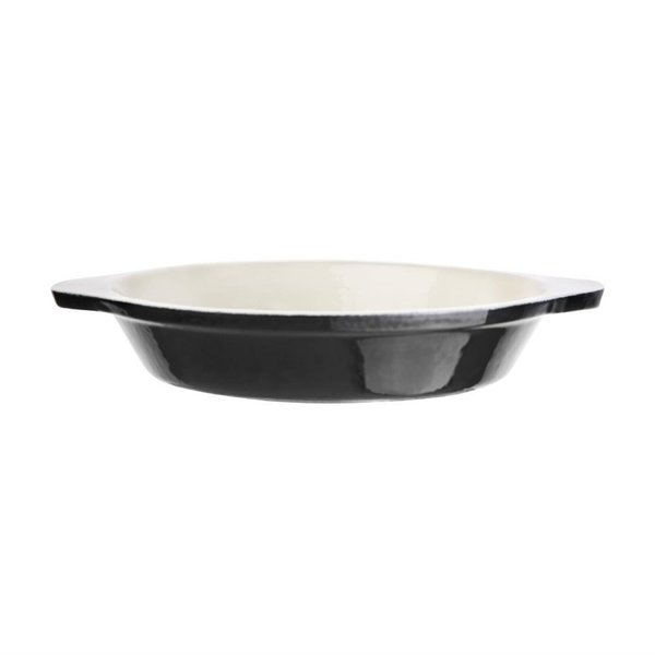 Gratineerschaal rond gietijzer zwart 0,4L | 15(Ø)x39h)cm
