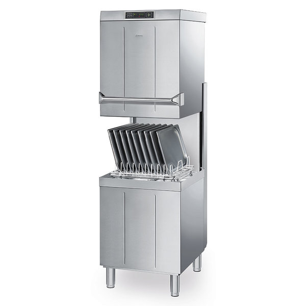 Doorschuifvaatwasser EASYLINE | Naglans/Zeep/Afvoerpomp | Warmteterugwinning | Mand 500x500mm | 620x745x1530/2102(h)mm