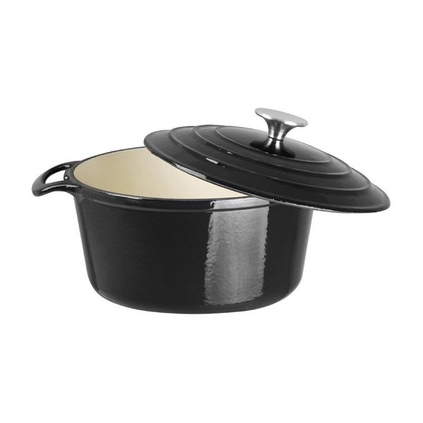 Braadpan | Gietijzer | 3.2L | Div. Warmtebronnen | Incl. Deksel | Ø205x120(h)mm