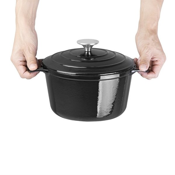 Braadpan | Gietijzer | 3.2L | Div. Warmtebronnen | Incl. Deksel | Ø205x120(h)mm