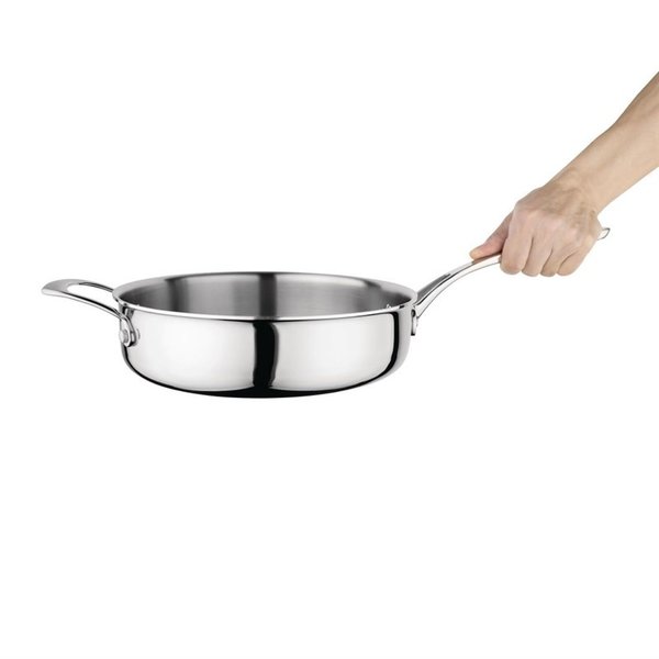 Sauteuse Triwall RVS/Aluminium | 24(Ø)x6(h)cm