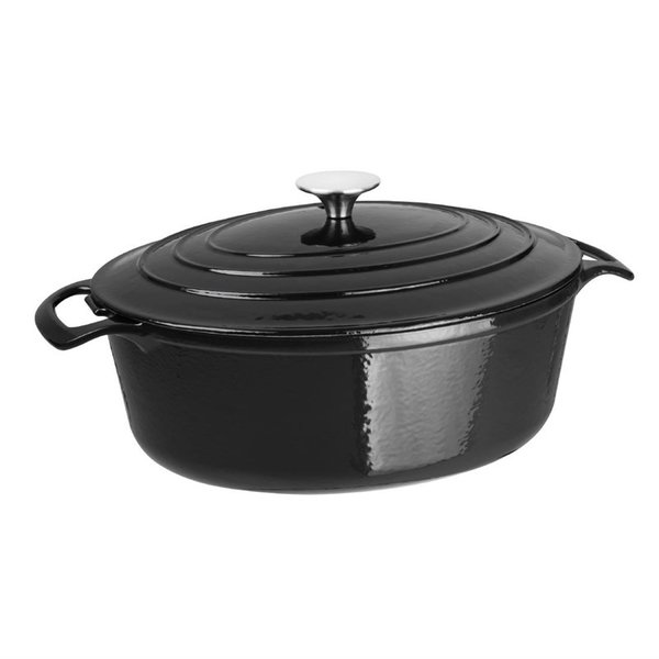 Braadpan ovaal gietijzer 5L | 243x295x110(h)mm