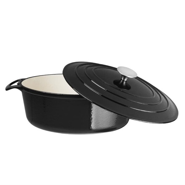 Braadpan ovaal gietijzer 5L | 243x295x110(h)mm