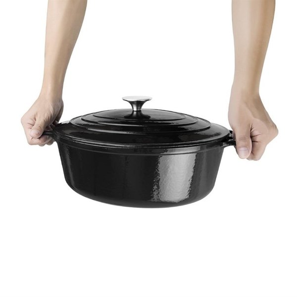 Braadpan ovaal gietijzer 5L | 243x295x110(h)mm