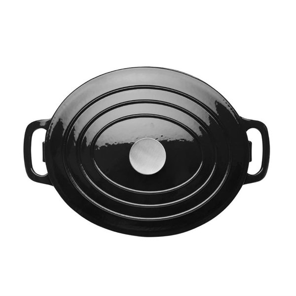 Braadpan ovaal gietijzer 5L | 243x295x110(h)mm