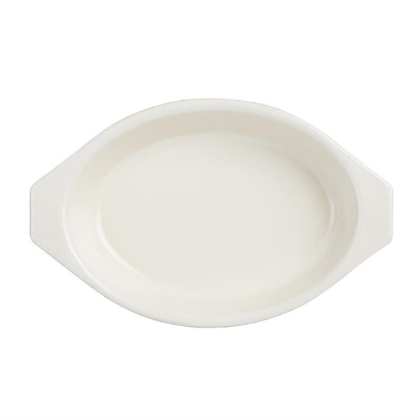 Gratineerschaal gietijzer ovaal rood 0,65L | 140x195x40(h)mm