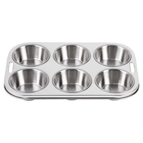 Bakvorm RVS | Cap. 6 muffins | 270(b)x190(l)cm