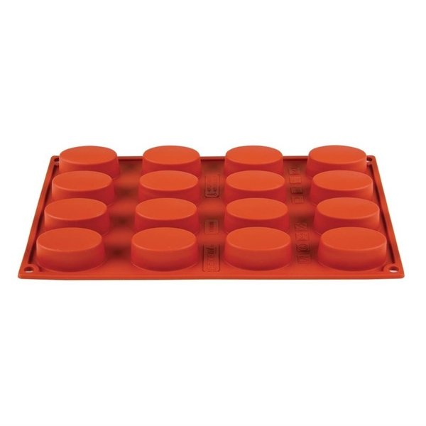 Bakvorm siliconen | Cap. 16 ovalen | 53x33x20(h)mm