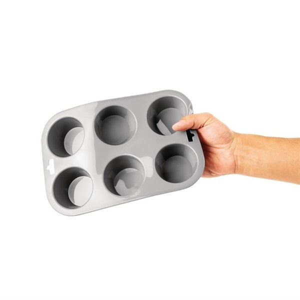 Bakvorm siliconen | Cap. 6 muffins | 161x241x37(h)mm