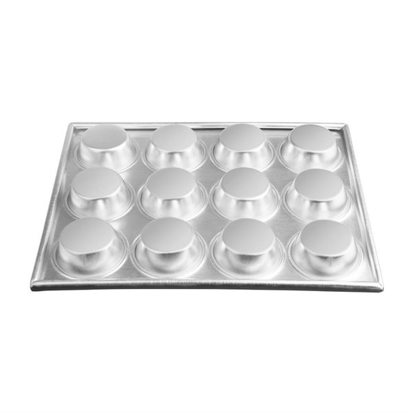 Bakvorm aluminium met anti kleef | Cap. 12 muffins | 28(b)x36(l)cm