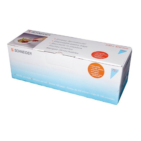 Wegwerp spuitzakken blauw polyethyleen | 100 stuks | 230x70x470(h)mm