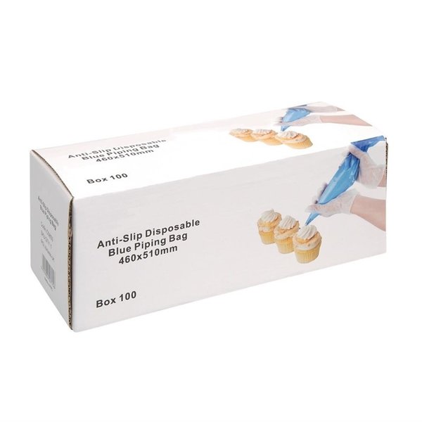 Spuitzak disposable polyethyleen blauw | 100 stuks | 51(b)x46(l)cm