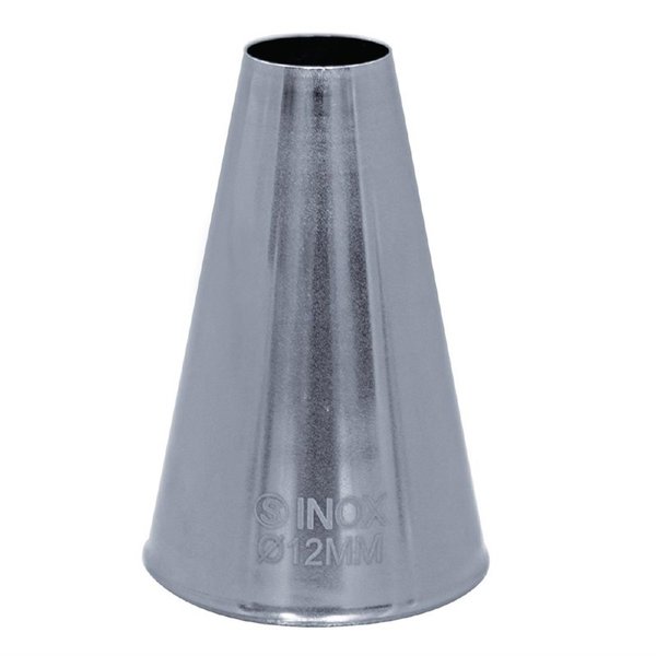 Spuitmond RVS glad 12 mm |  3(Ø)x5(h)cm