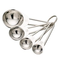Kitchen Craft Maatlepels set RVS | 4 stuks | 1,25ml, 2,5ml, 5ml, 15ml 