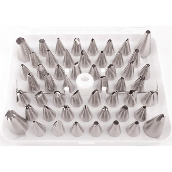 Spuitmonden set RVS | 52 delig | 1,2(b)x3(d)cm