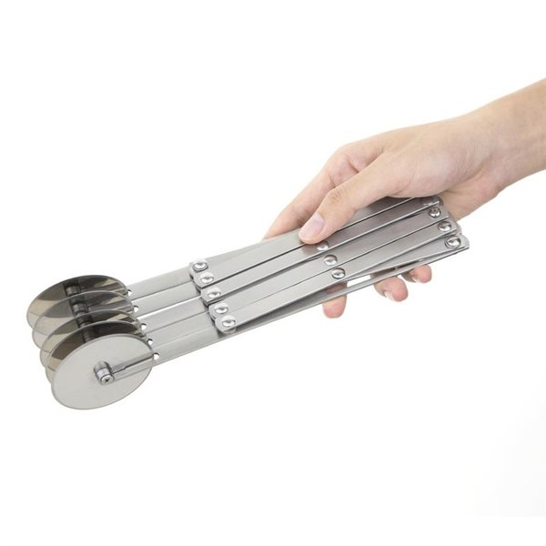 Hagelsnijder uittrekbaar RVS 5 wiels | 5,7(b)x49(l)cm