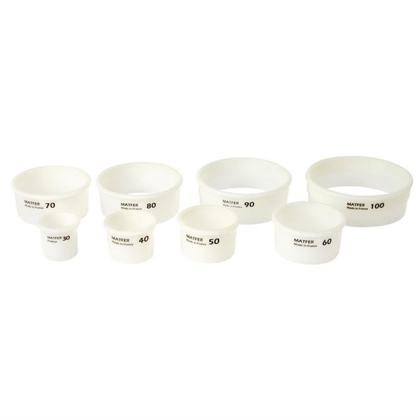 Stekerdoos set Exoglass rond glad | 8 stuks | 3-10(Ø)cm