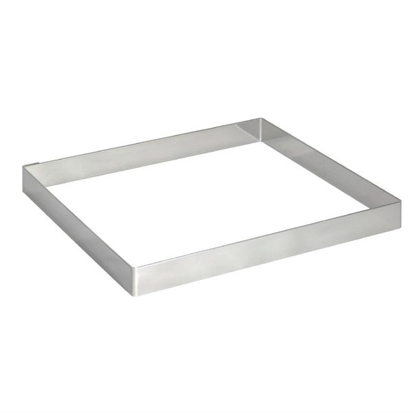 Vierkante vorm RVS | 20x20x2(h)cm