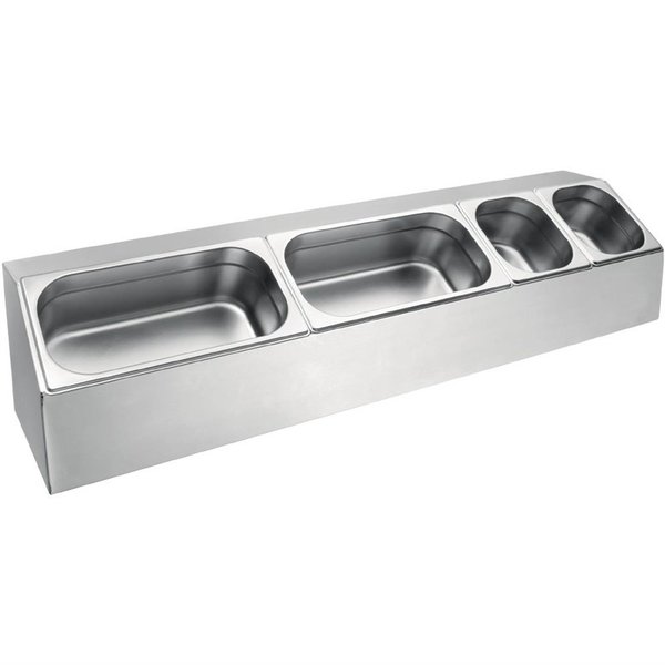 Bakhouder GN RVS | 3x 1/3 of 6x 1/6 GN | 975x250x150(h)mm