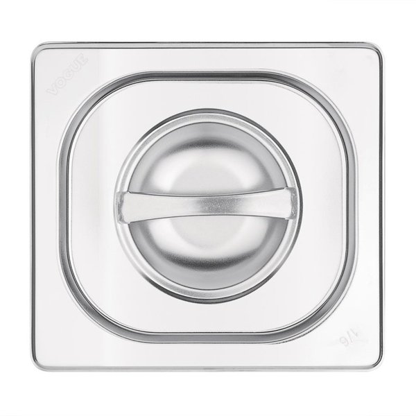 GN deksel RVS met handgreep 1/6 | 176(b)x162(d)mm