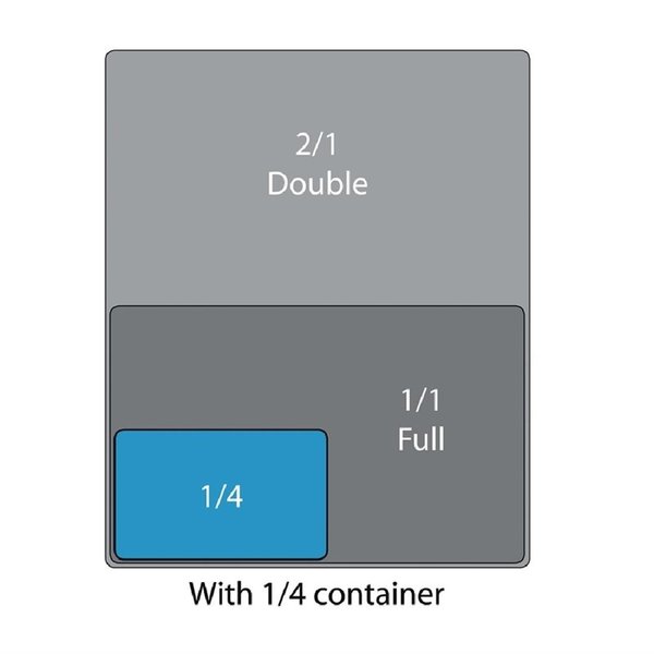 GN bak RVS 1/4 - 1,7L | 265x162x65(h)mm