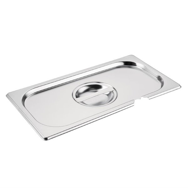 GN deksel RVS met lepeluitsparing  1/3  | O.a. voor  GM310, GM311, K929