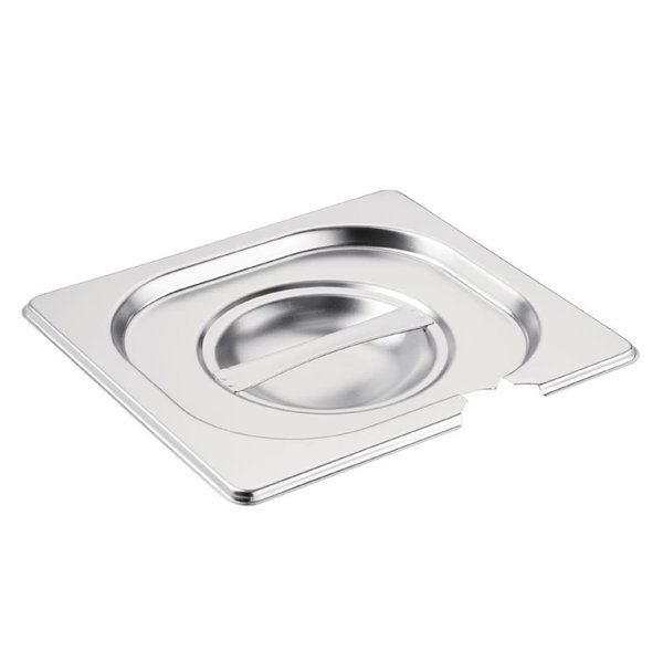GN RVS deksel met lepeluitsparing 1/6 | O.a. voor K985, K991, K992 en K995