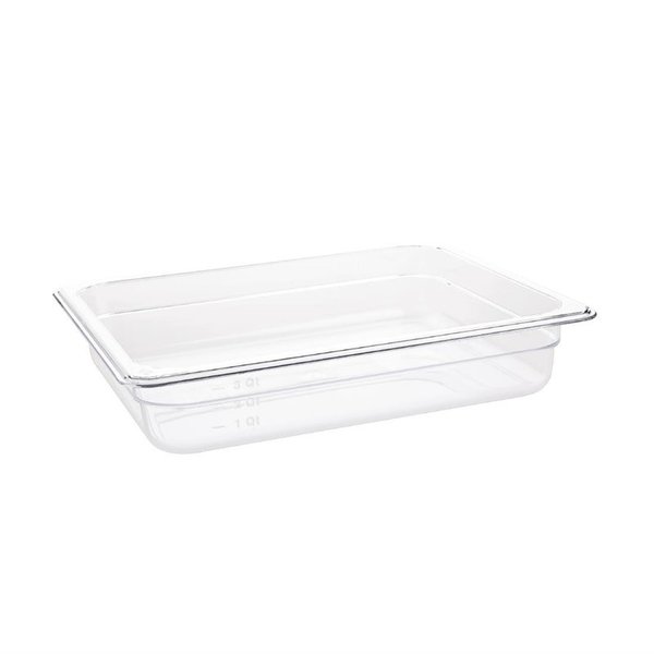 GN bak polycarbonaat 1/2 - 3,8L | 325x265mm