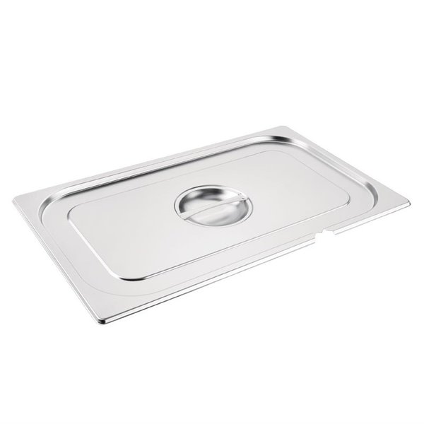 GN deksel RVS met lepeluitsparing 1/1 | O.a. voor K827, K839, K840, K841, K842 | 530x325x30(h)mm
