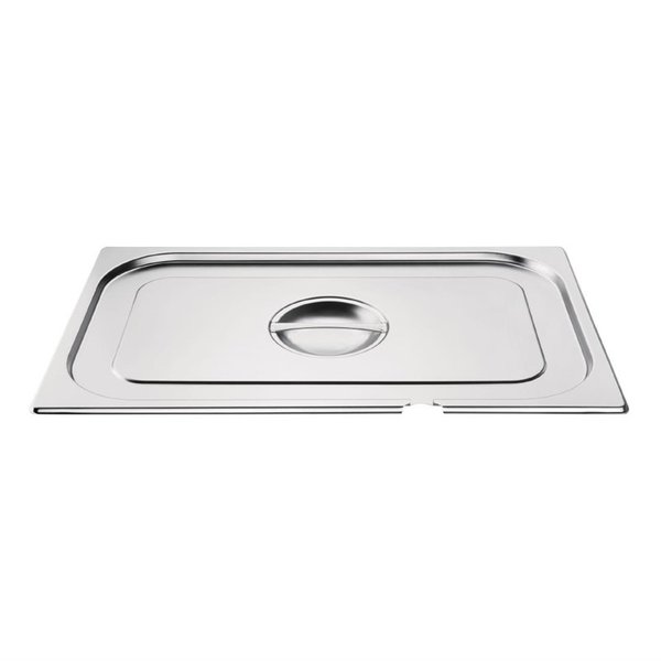 GN deksel RVS met lepeluitsparing 1/1 | O.a. voor K827, K839, K840, K841, K842 | 530x325x30(h)mm