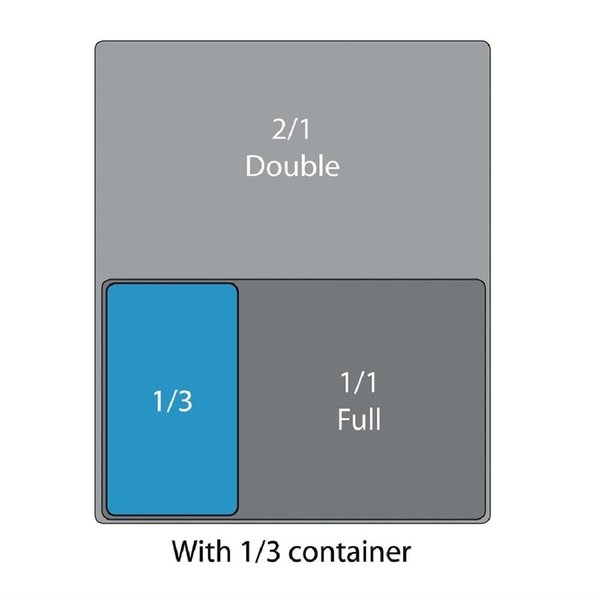 GN bak RVS 1/3 - 660ml | 325x176x20(h)mm