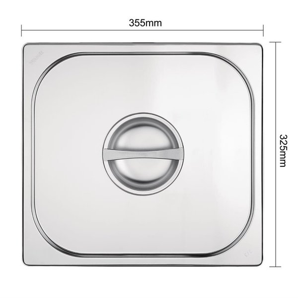 GN deksel RVS met handgreep 2/3 | O.a. voor  GM314, GM315, K810