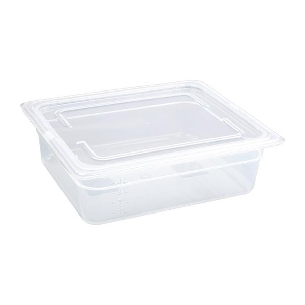 GN bak met deksel polypropyleen 1/2 | 4 stuks | 5,9L