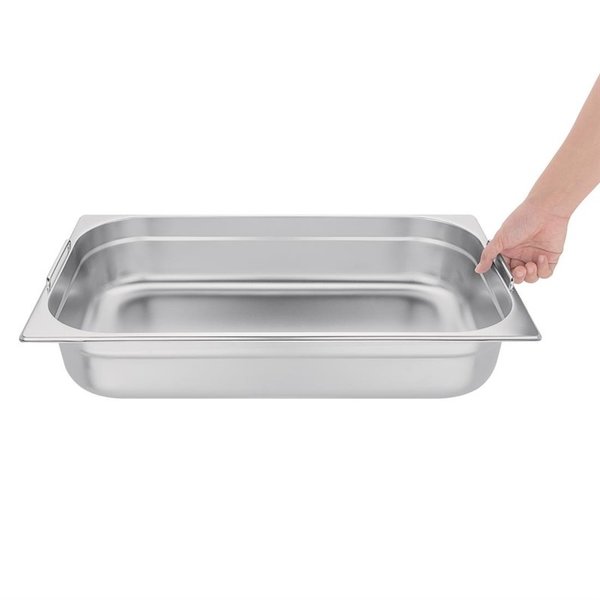 GN bak RVS met handvatten 1/1 -13,5L | 530x325x100(h)mm
