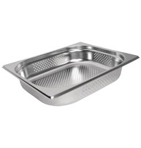 Vogue GN-Bak | RVS | 1/2 GN | Hoogte 65mm | Geperforeerd | 325x265x65(h)mm
