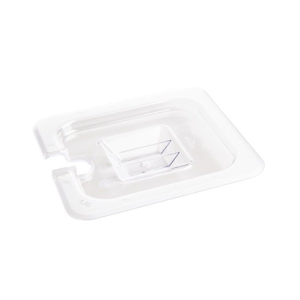 GN deksel polycarbonaat met lepeluitsparing 1/6 | 176(b)x162(d)cm