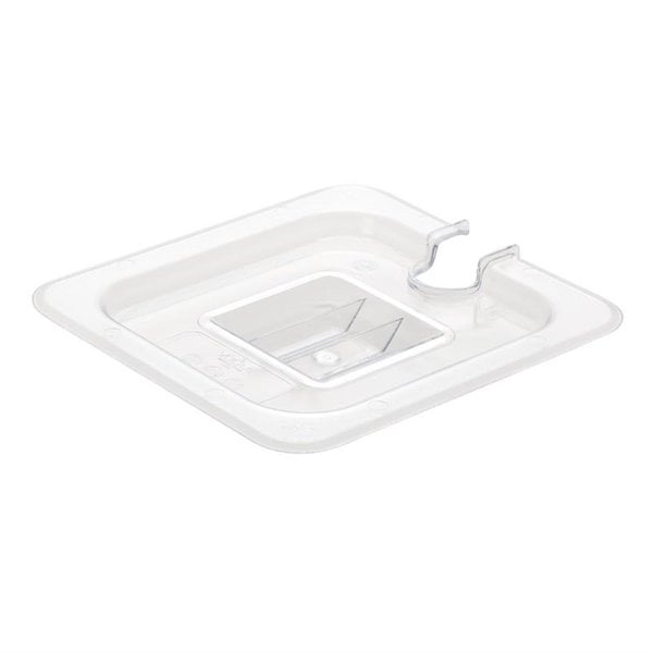 GN deksel polycarbonaat met lepeluitsparing 1/6 | 176(b)x162(d)cm